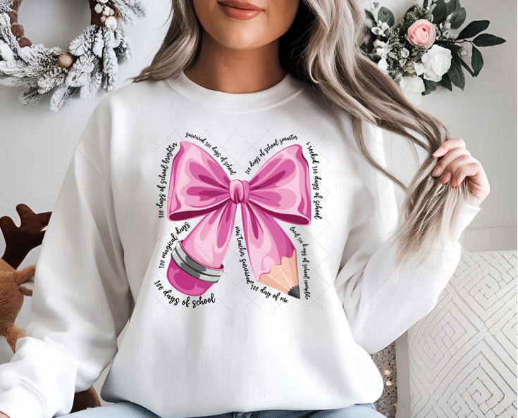100 Days of School Coquette Bow