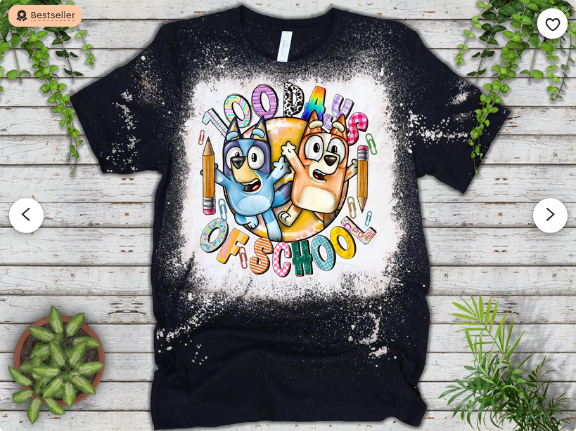100 Days of School Colorful Bluey