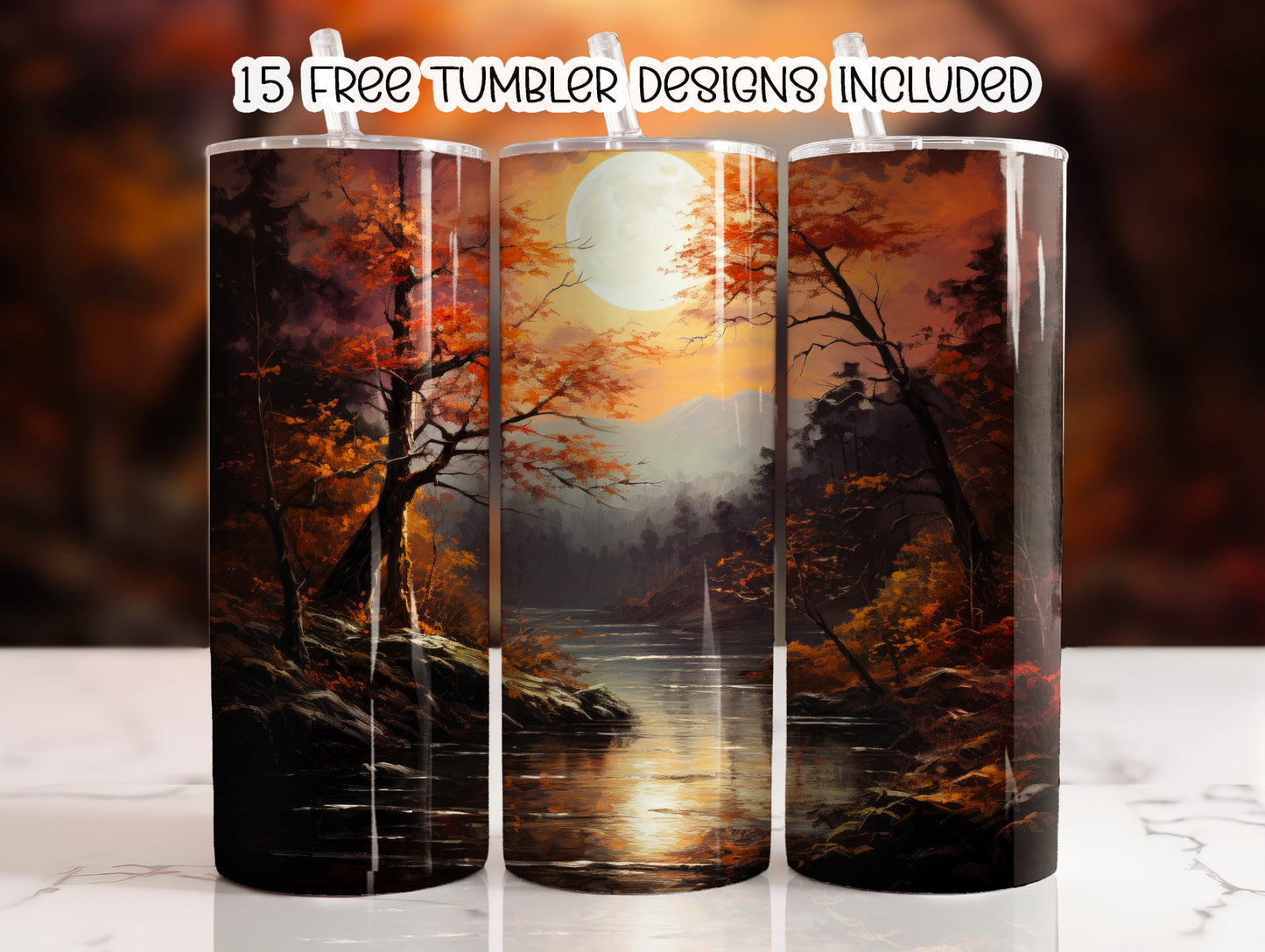 Fall Movie Scene 20 oz Sublimation Tumbler
