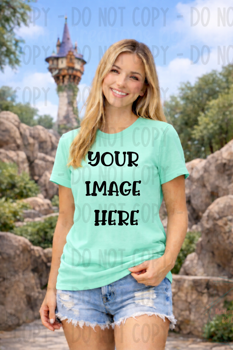 Variety of Theme Park Tshirt Gildan Apparel Mock Ups