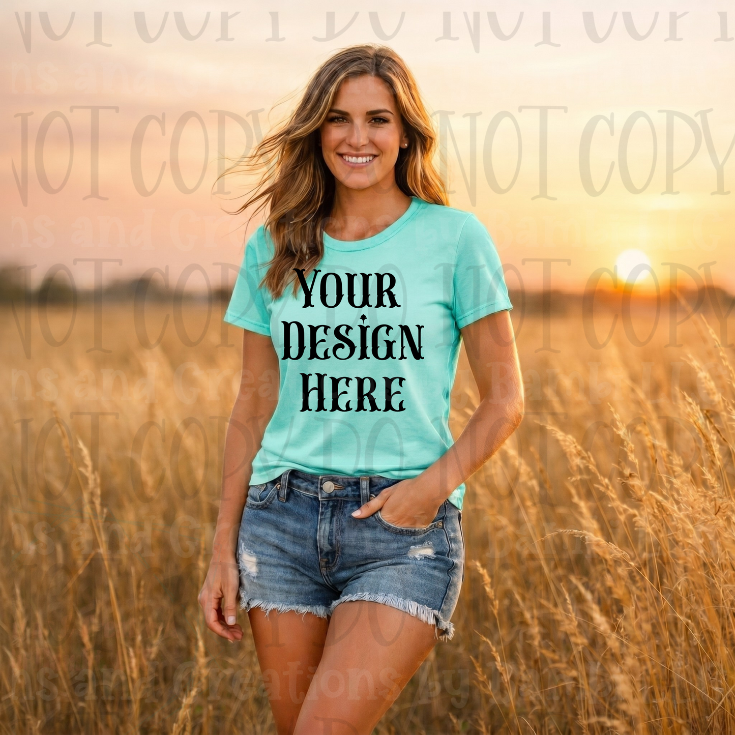 Western Mama in Fields Apparel Mock Ups (Bella Canvas, Comfort Colors, and Gildan Brands)