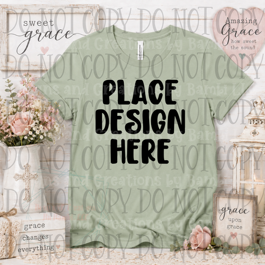 Sweet Grace Themed Apparel Mock Ups (Bella Canvas Brand Only)