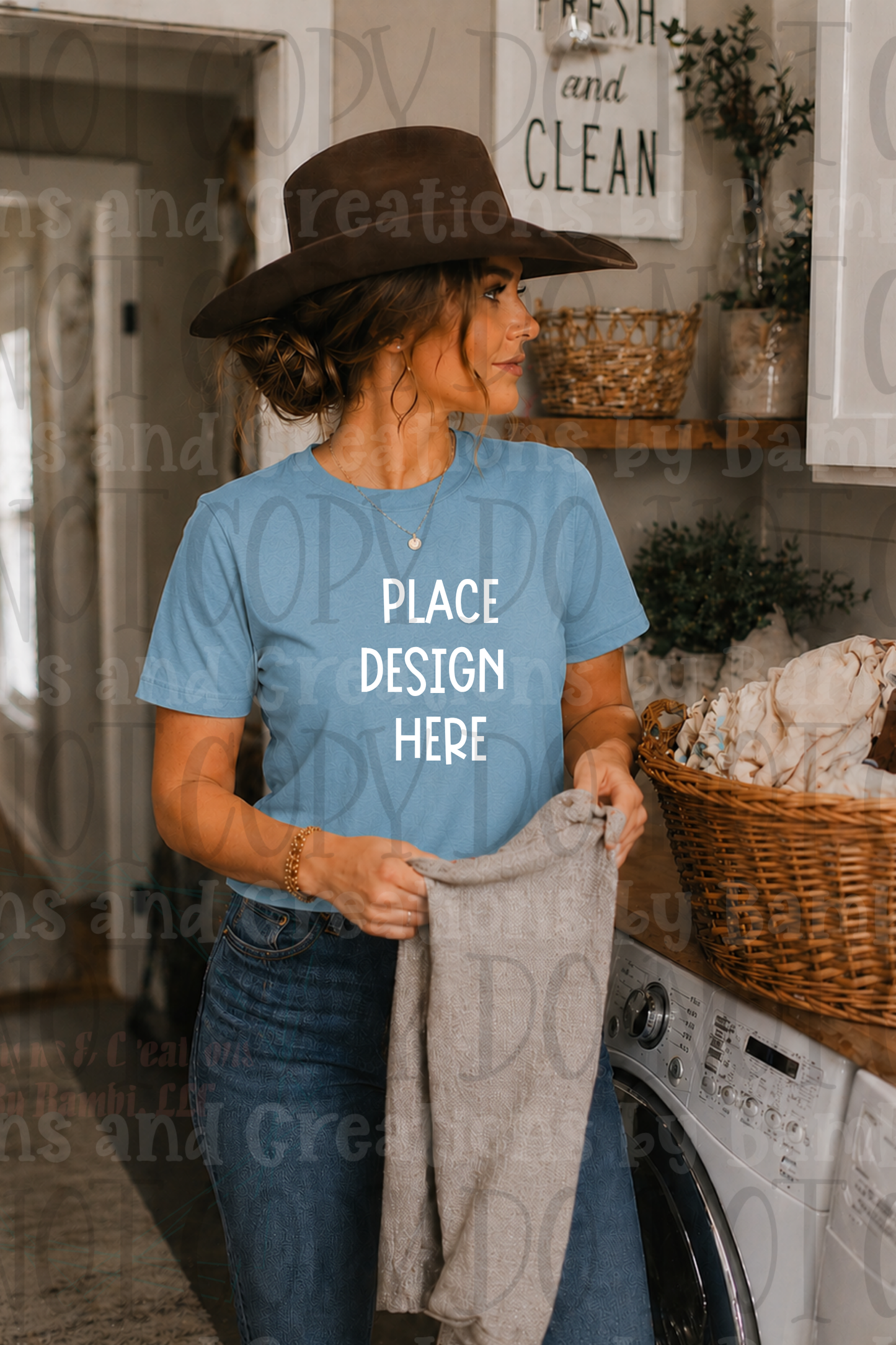Western Mama Themed Apparel Mock Ups (Bella Canvas, Comfort Colors, and Gildan Brands)