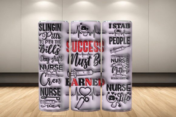 Nurse Inflated Sublimation Tumbler