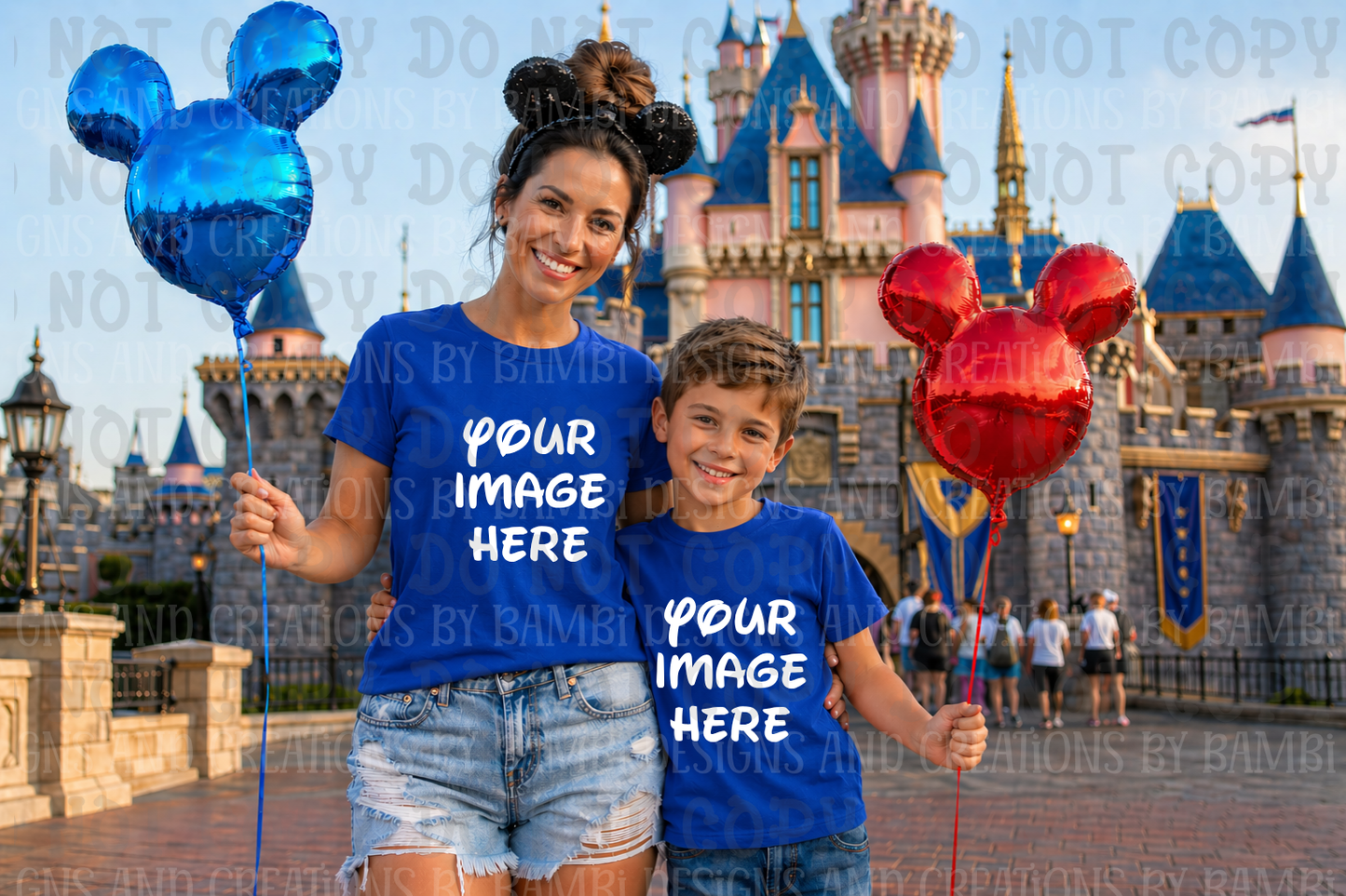 Disney Princess- Mommy and Me Gildan Apparel Mock Ups