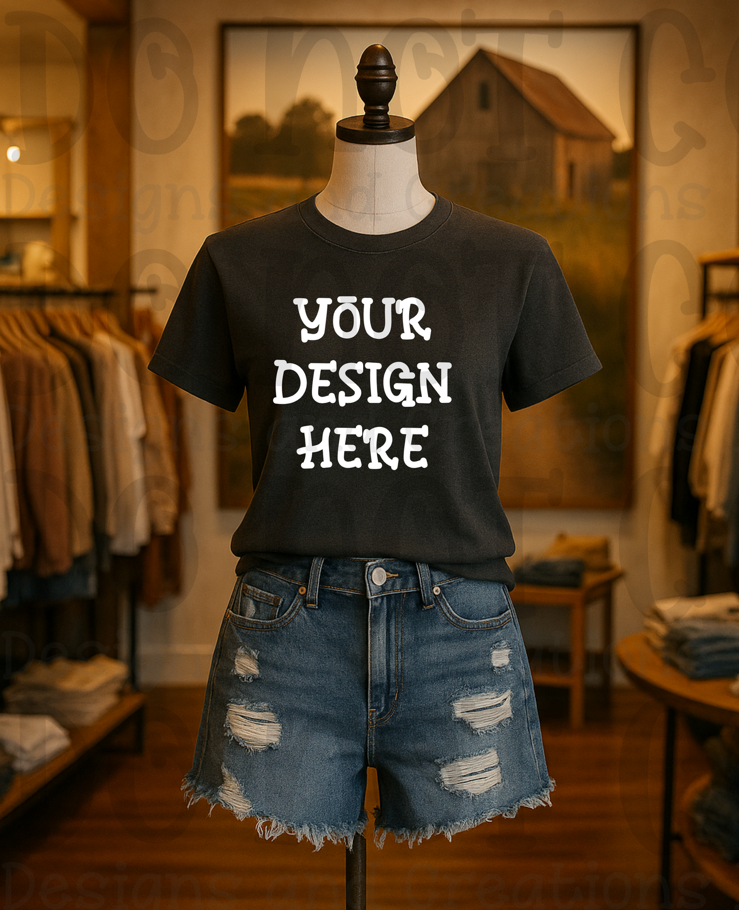 Rustic Themed Apparel Digital Mock Up Bundle