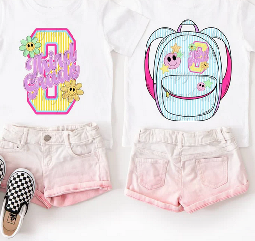 Seersucker Back To School (Front/Back) Collection (Girl)