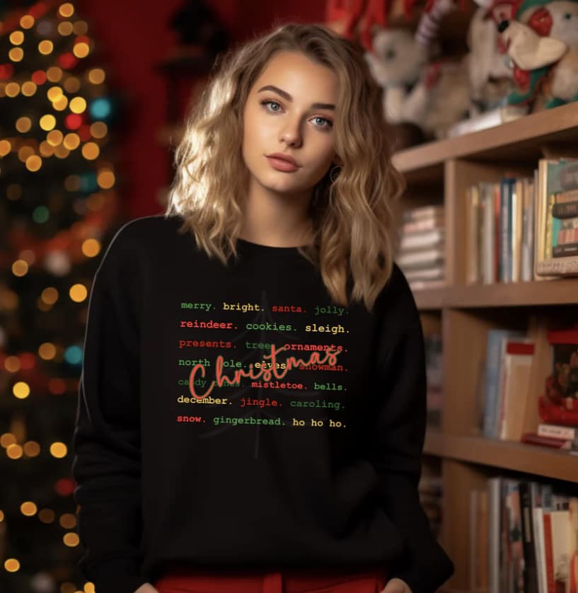 Colorful Christmas Typography