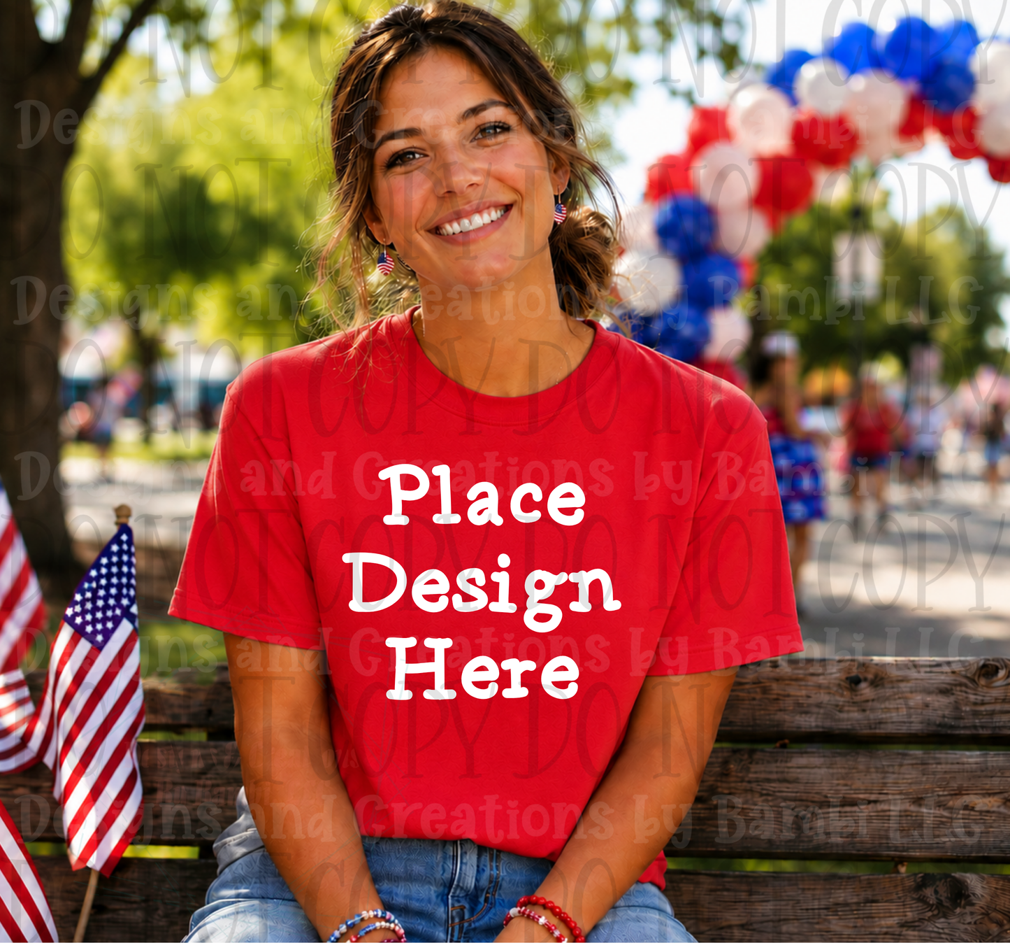 Variety of Patriotic Scenes and Theme Apparel Mock Ups (Various Brands)