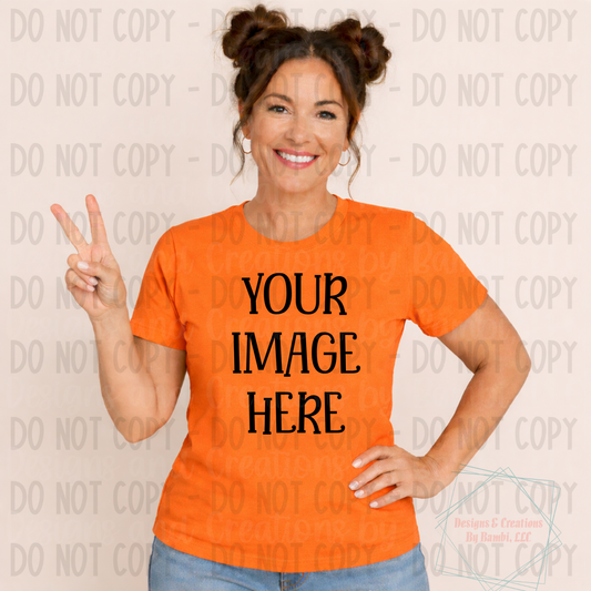 Generic Lifestyle with Peace Sign Gildan Apparel Mock Ups