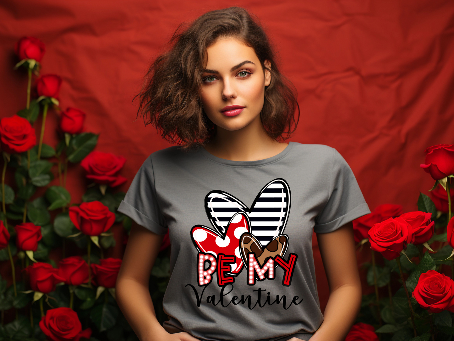 Leopard Trio of Hearts- Be My Valentine