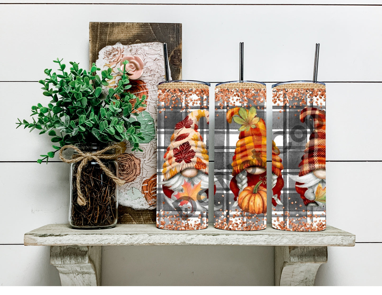 It's Fall and Gnomes Sublimation Tumbler