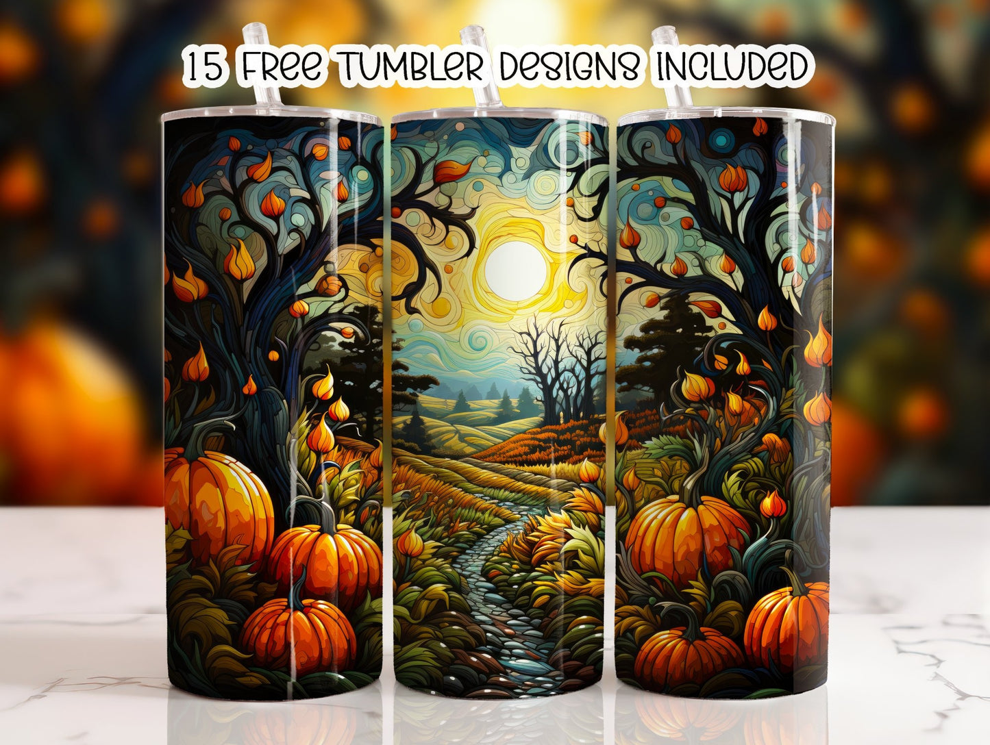 It's A Fall Pumpkin Night Sublimation Tumbler