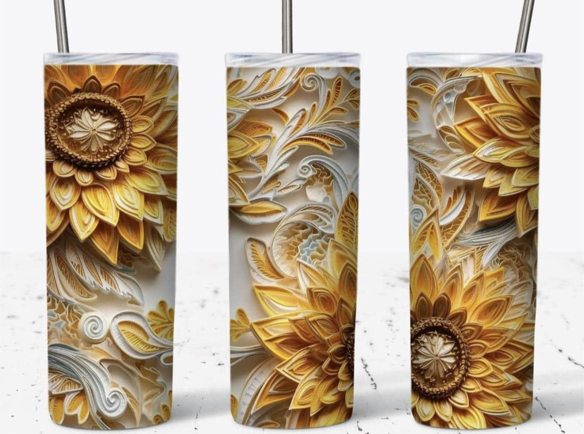 Fall Florals 20 oz Skinny Tumbler