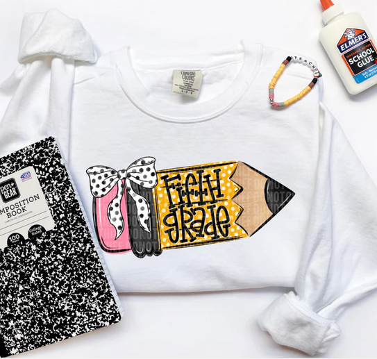 Pencil Grade Collection with Bow (Girl)