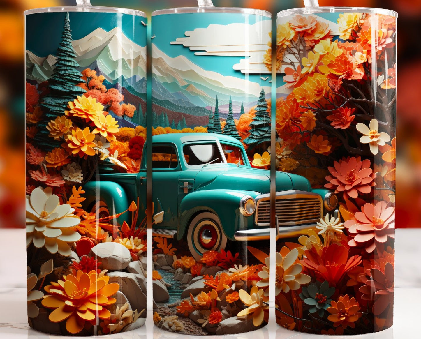 Oh Take me to the Mountains with Blue Vintage 20 oz Sublimation Tumbler