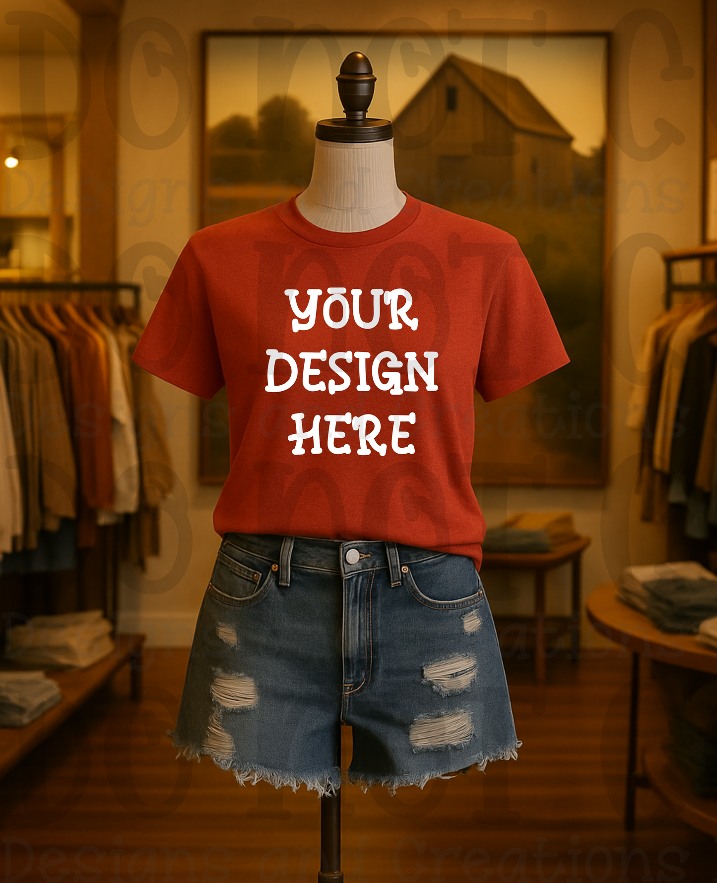 Rustic Themed Apparel Digital Mock Up Bundle