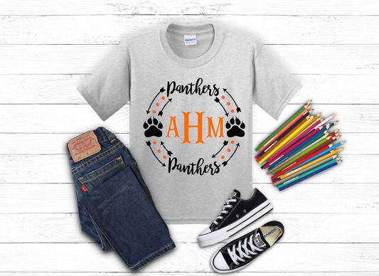 Westwood Panthers Circle with Monogram