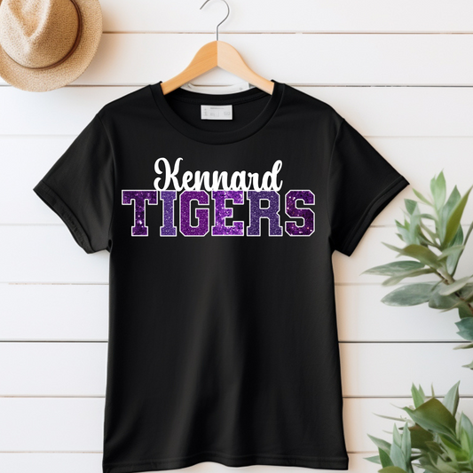 Kennard Tigers in Multi Purple Shades with White Outline