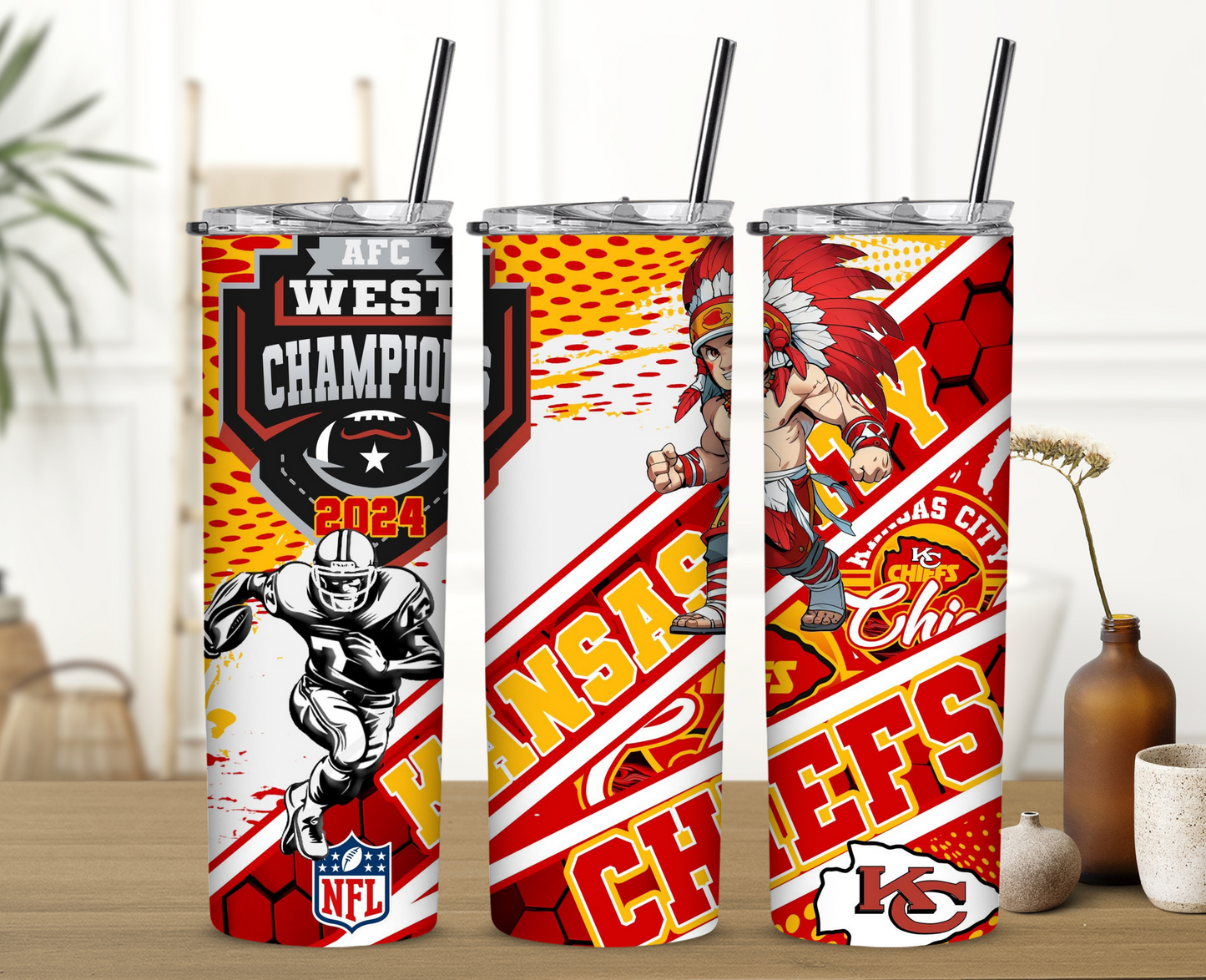 AFC West Champions Chiefs Sublimation Tumbler