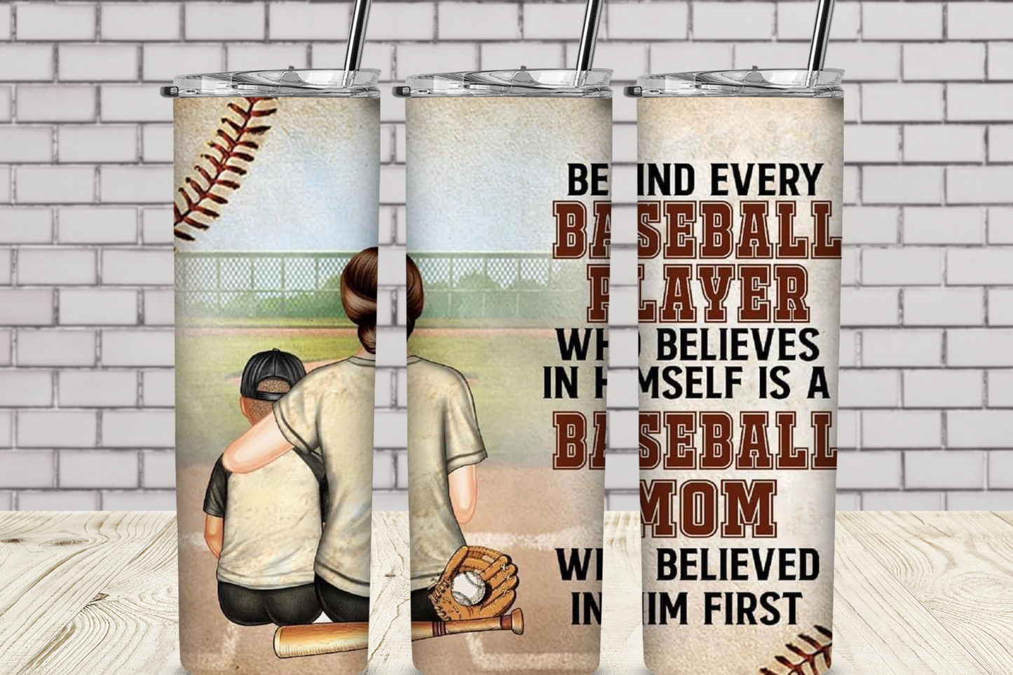 Baseball Player 20 oz Sublimation Tumbler