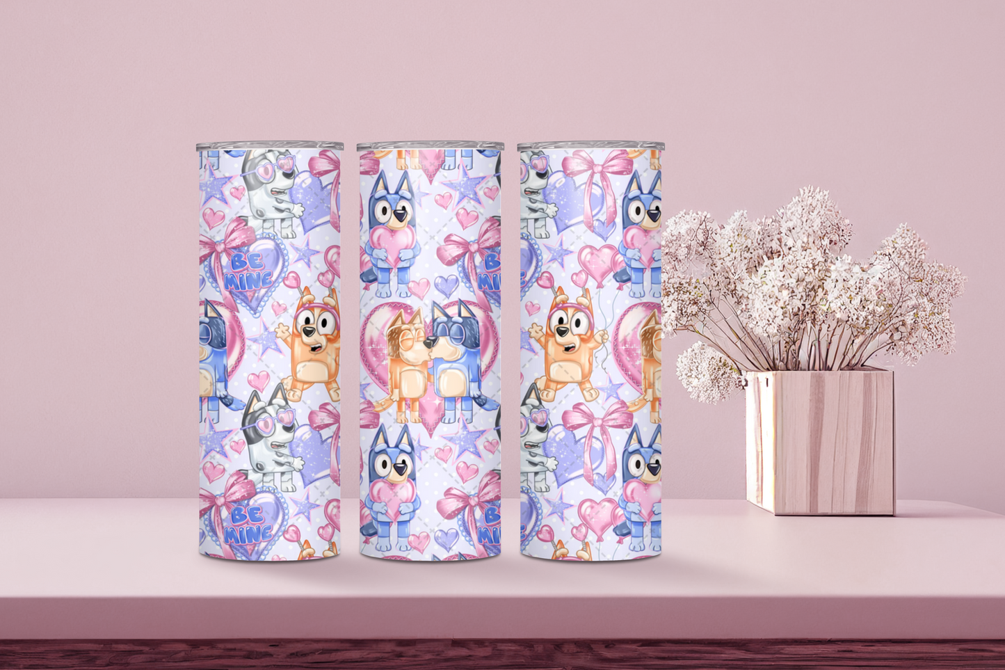 Be My Character Pups Valentine Sublimation Tumbler