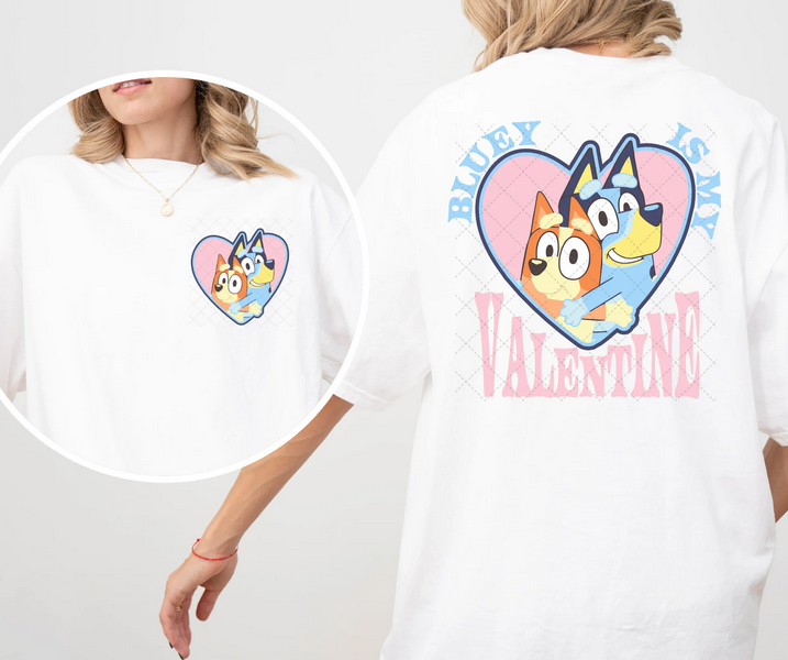 Blue Dog Is My Valentine (Pocket/Back)