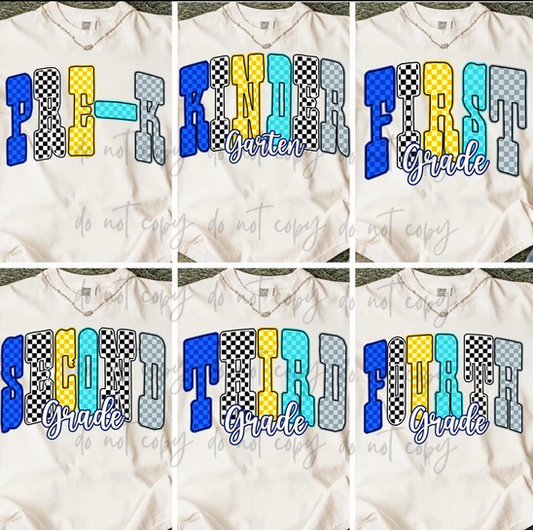 Blue Yellow Checkered Grades Collection