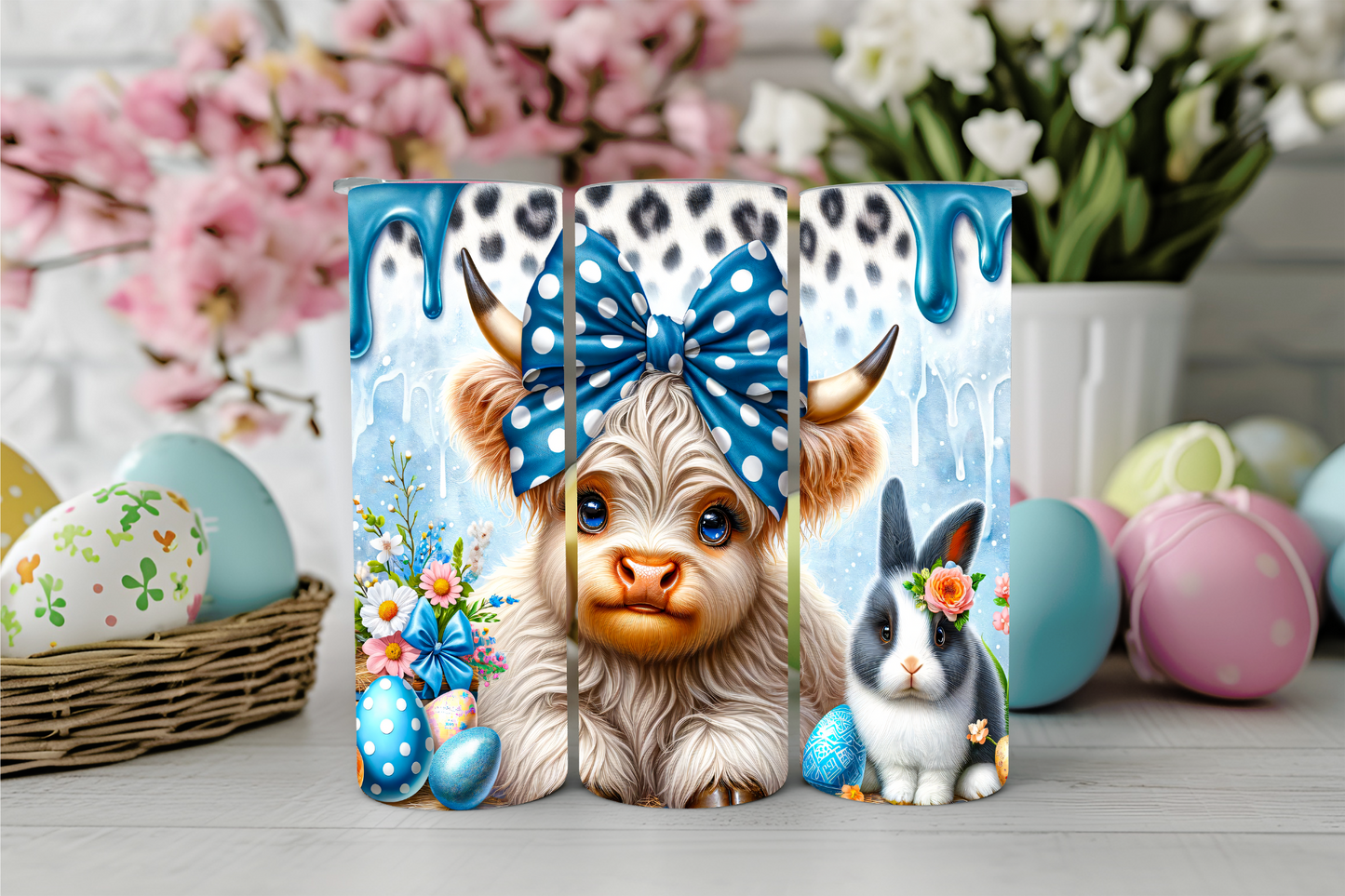 Easter Highland Cow Tumblers