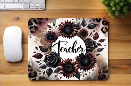 Boho Floral Teacher Mouse Pad