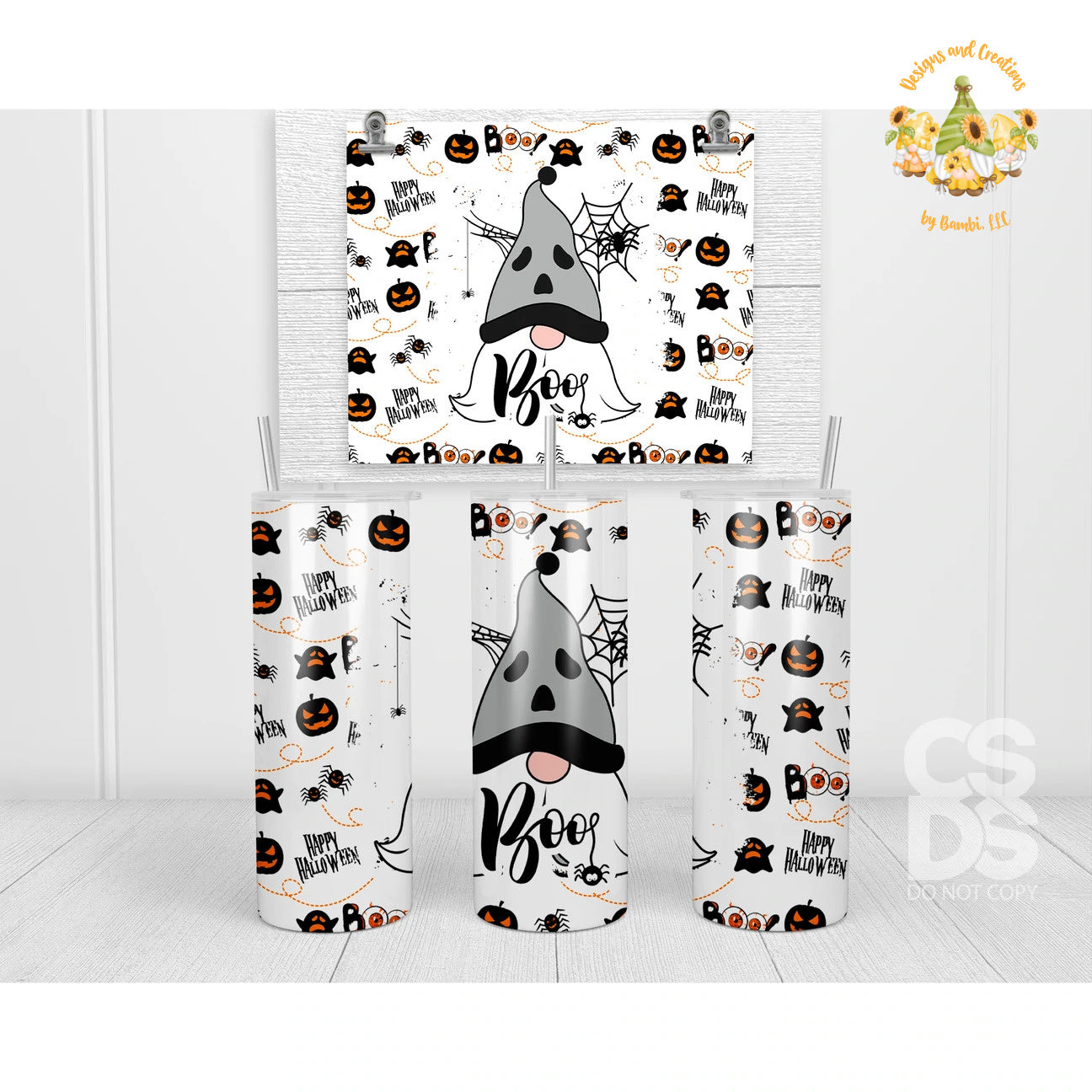 Boo Halloween Sublimation 20 oz Tumbler