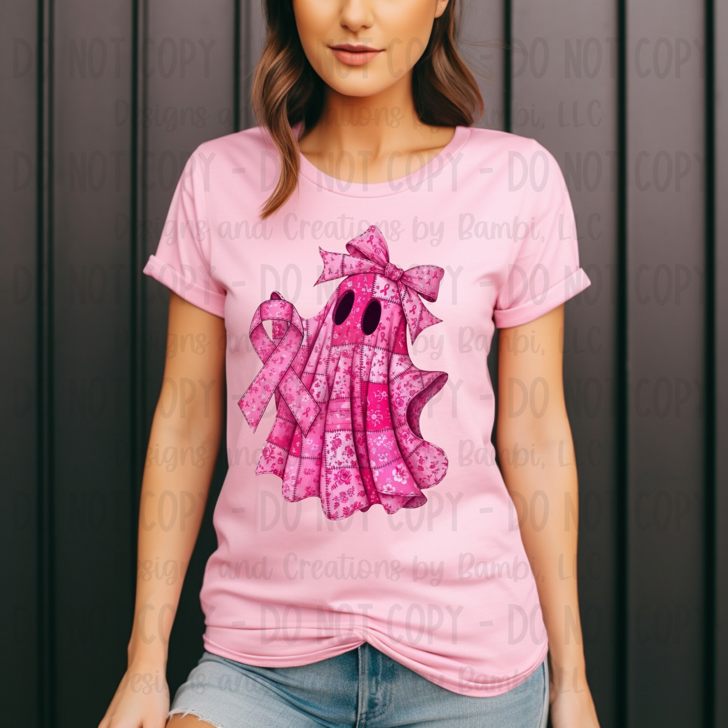Breast Cancer Patchwork Ghost