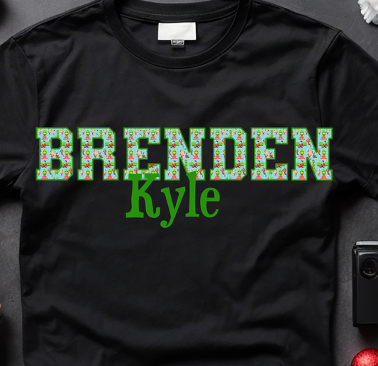 Grinch Children Personalized Name Design