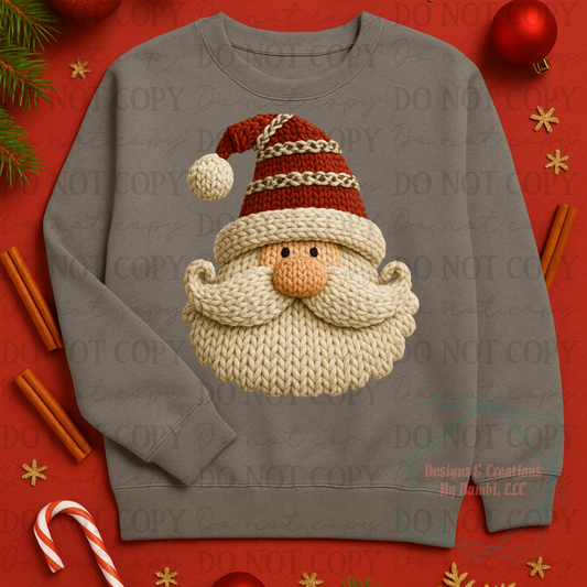 Chunky Faux Yarn Santa with Leopard