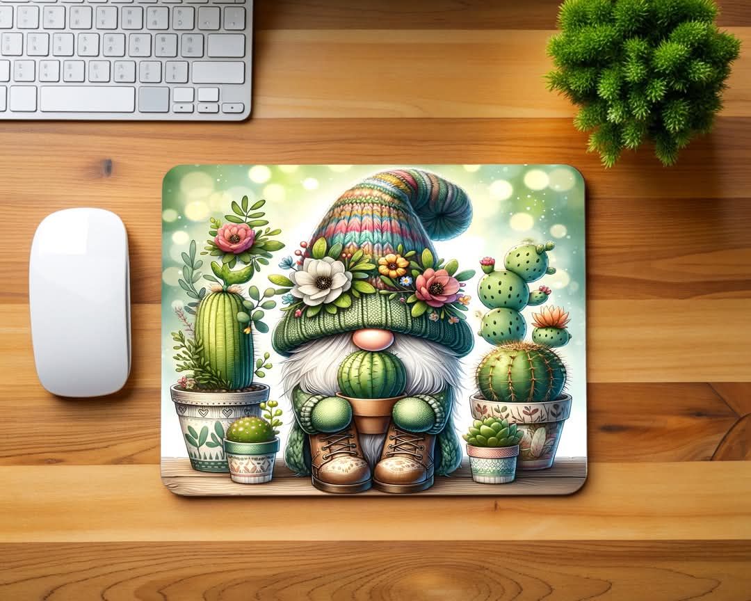 Cactus Gnome Mouse Pad