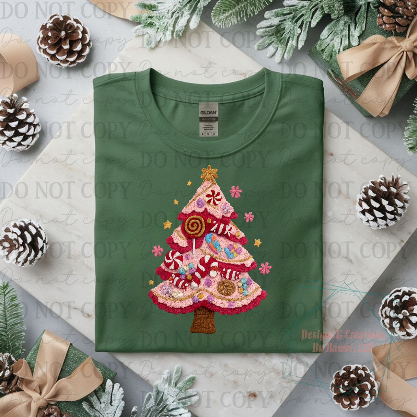 Candy Land Faux Yarn Christmas Tree