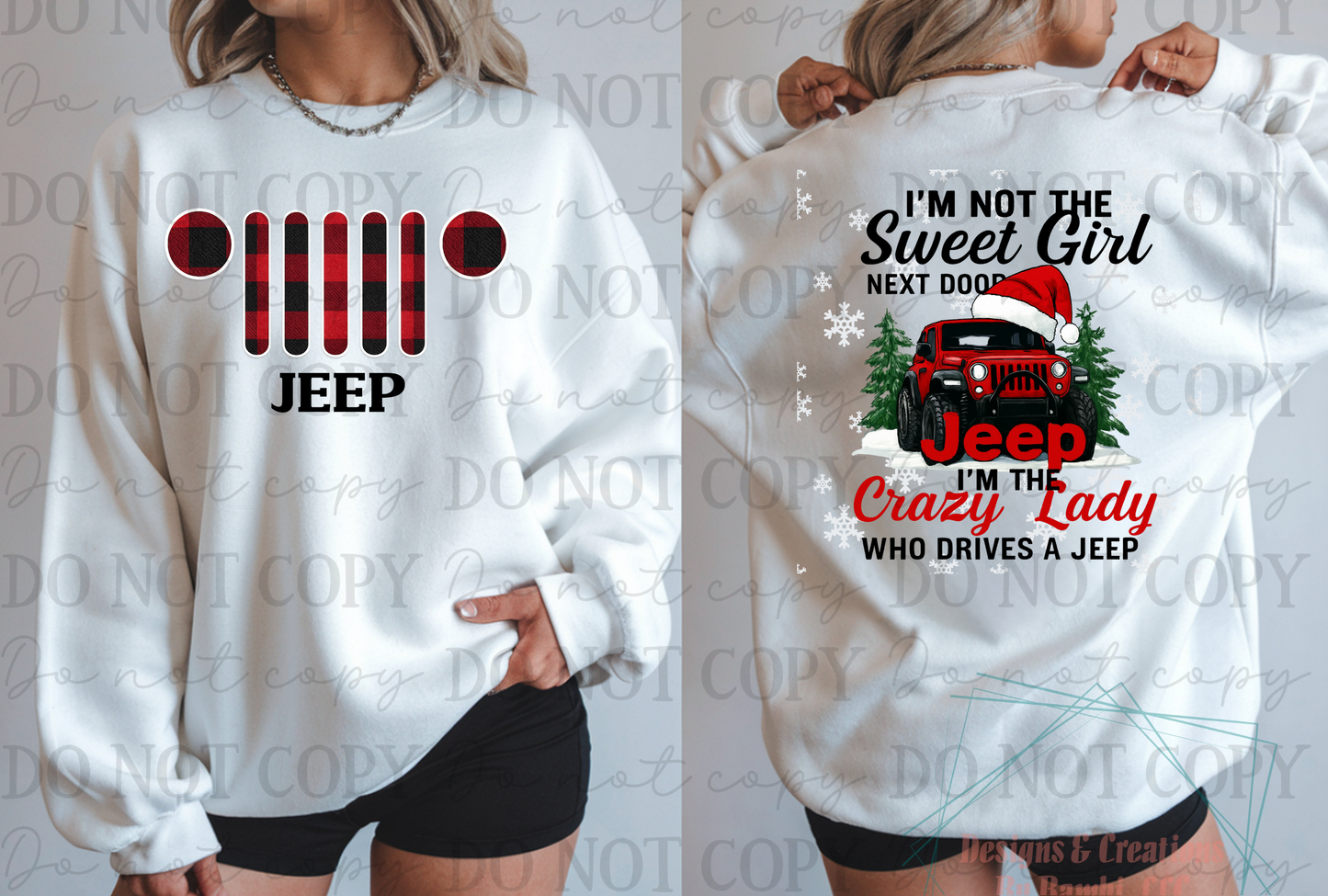 Christmas Jeep Sweet Girl (Front/Back)