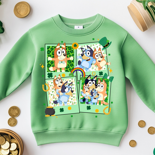 Collage For St. Patrick's Day Blue Dog Family