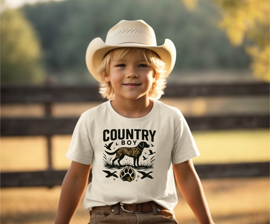 Country Boy-Dog-Ducks