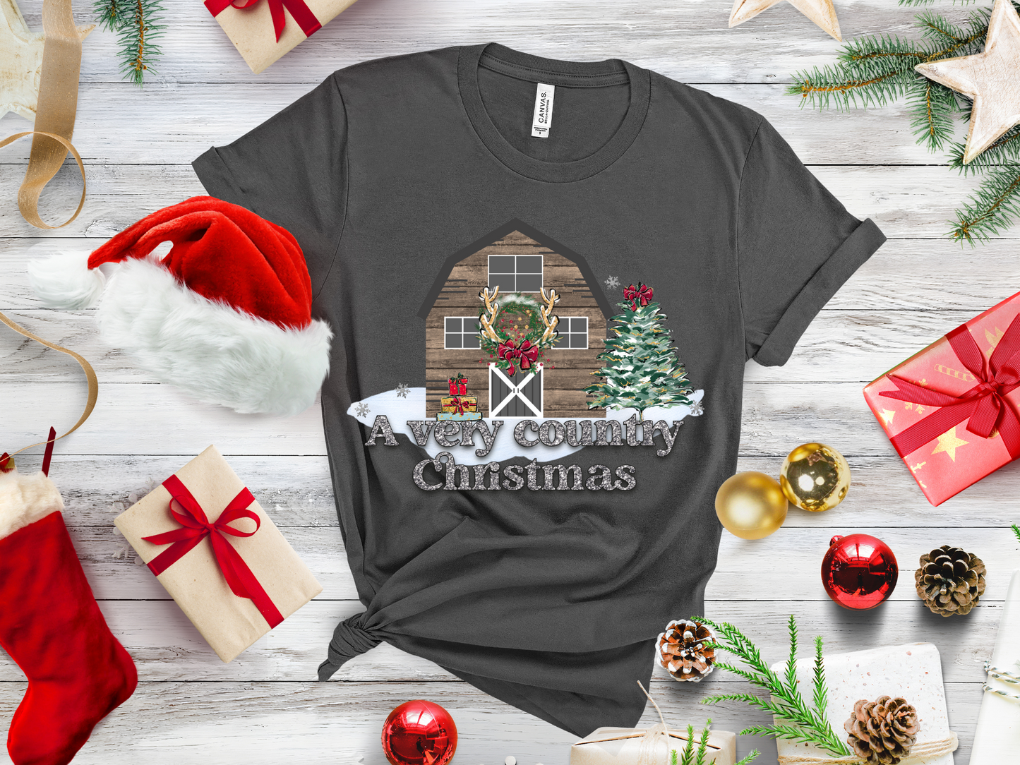Country Christmas with Barn