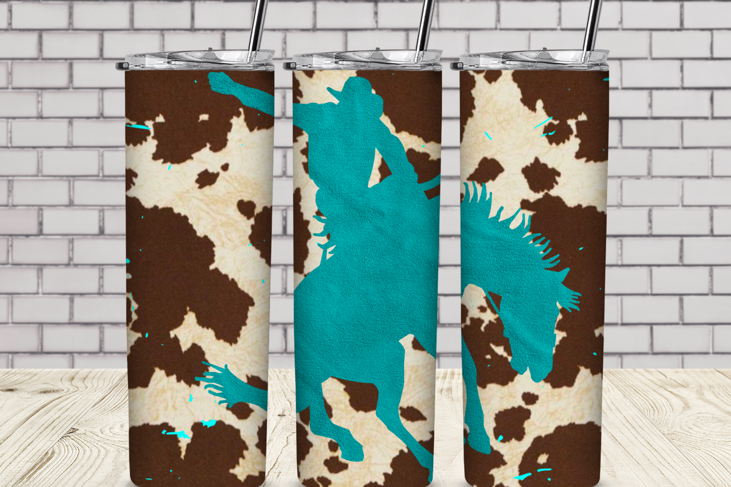 Cowboy and Cowprint 20 oz Sublimation Tumbler