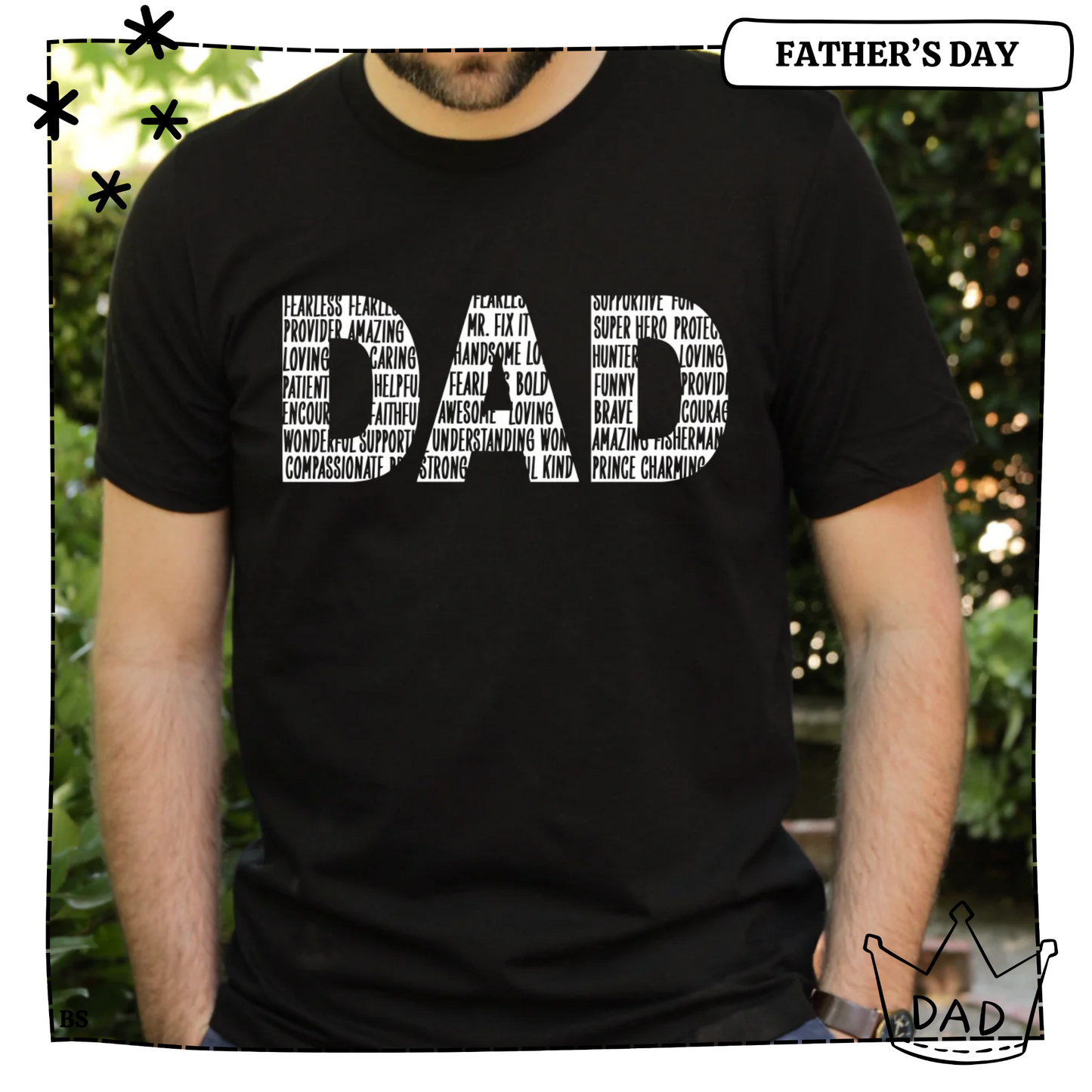 Dad Descriptions in Black and White