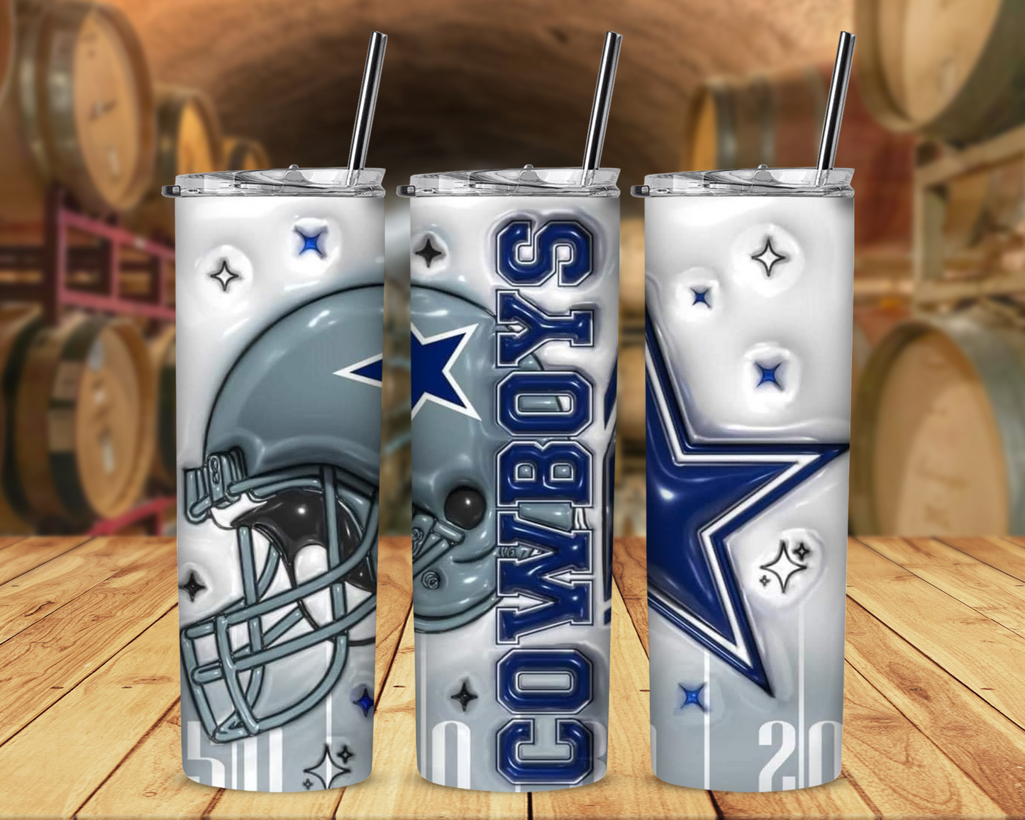 Dallas Cowboys Inflated Sublimation Tumbler