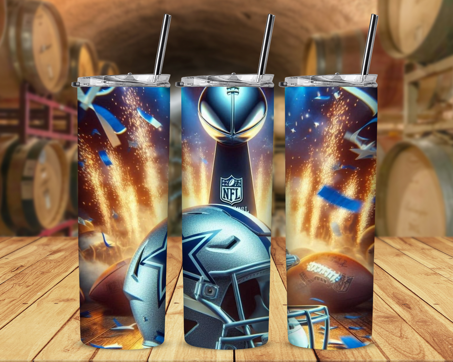 Dallas Cowboys and Helmet Sublimation Tumbler