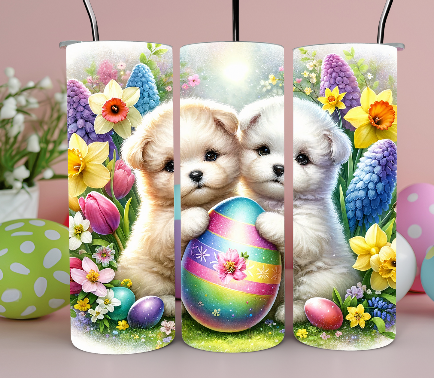 A Collection of A Variety of Easter Themed Tumblers