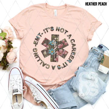 EMT It's A Calling Floral Wood
