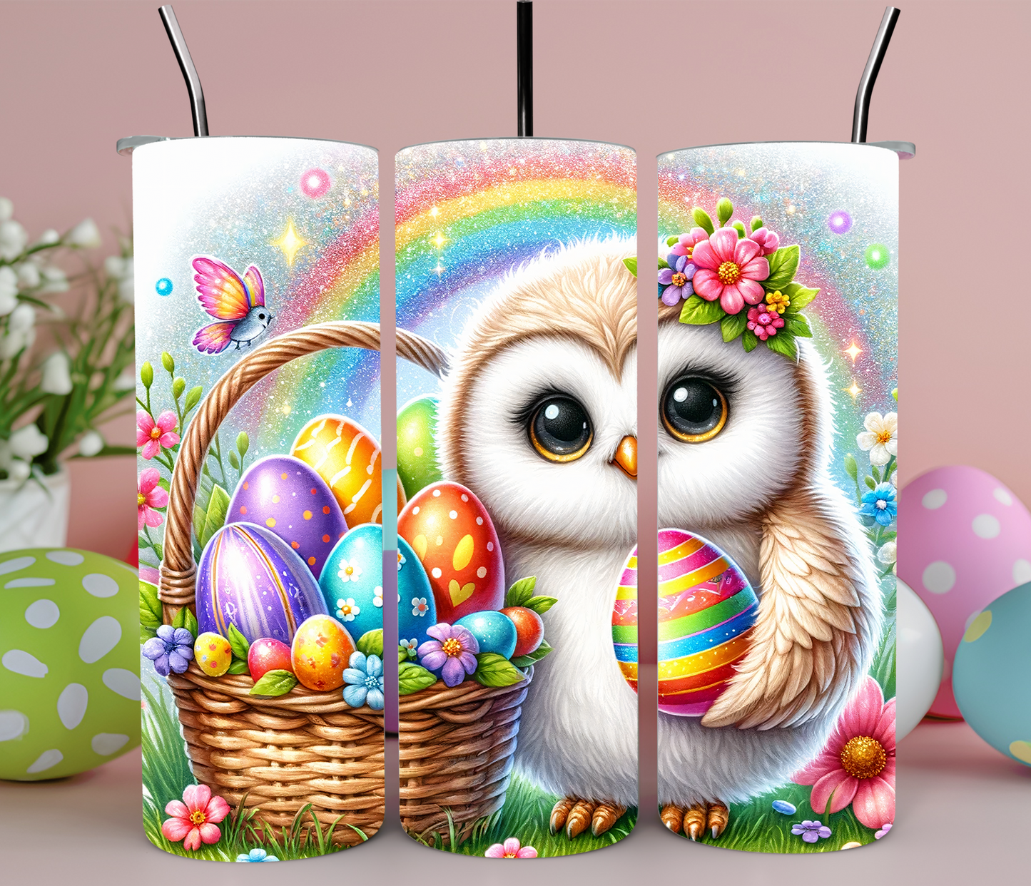 A Collection of A Variety of Easter Themed Tumblers