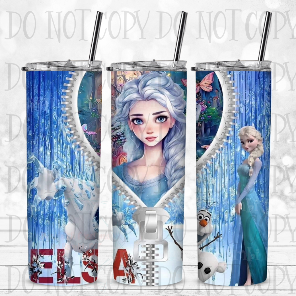 Elsa Zipper 20 oz Sublimation Tumbler