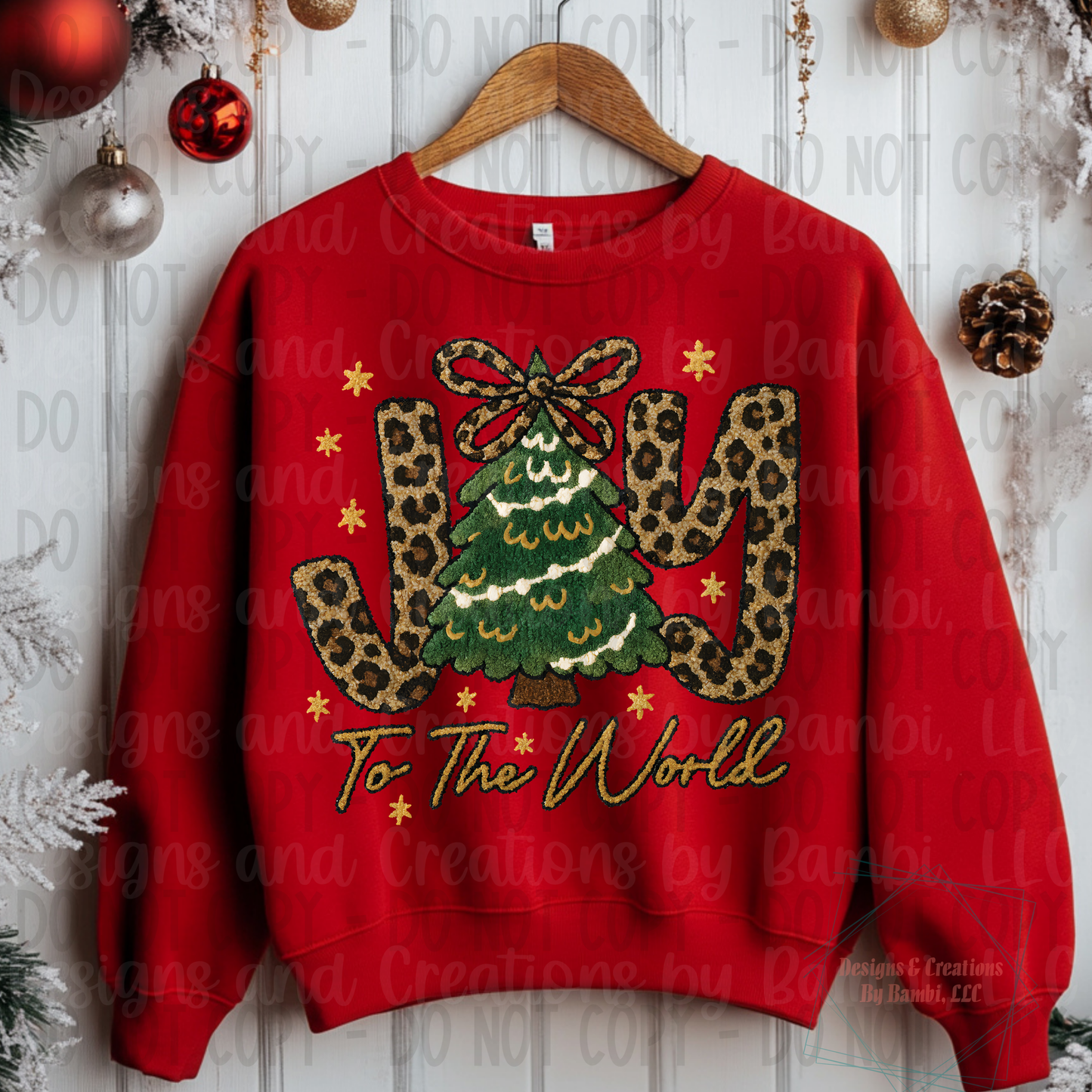 faux Knit Leopard Joy To The World