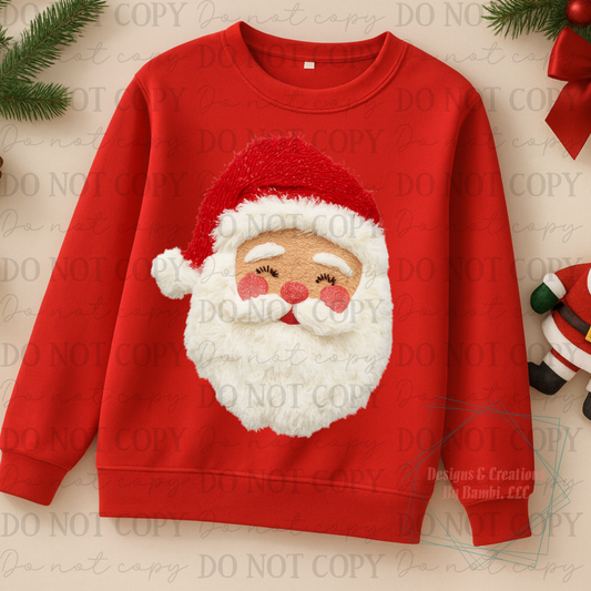 Faux Yarn Santa with Red Hat